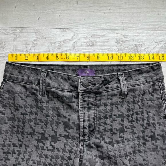 NYDJ Super Skinny Slim Black Mid Rise Lift Tuck Stretch Velvet Texture Jeans 4 - Picture 10 of 12